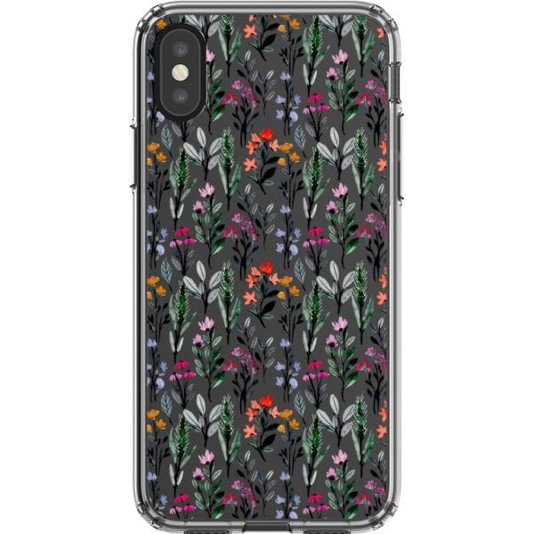 Pretty Watercolor Foliage Clear Phone Cases