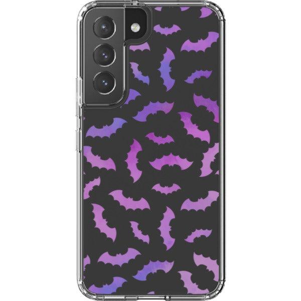 Purple Bats Clear Phone Case