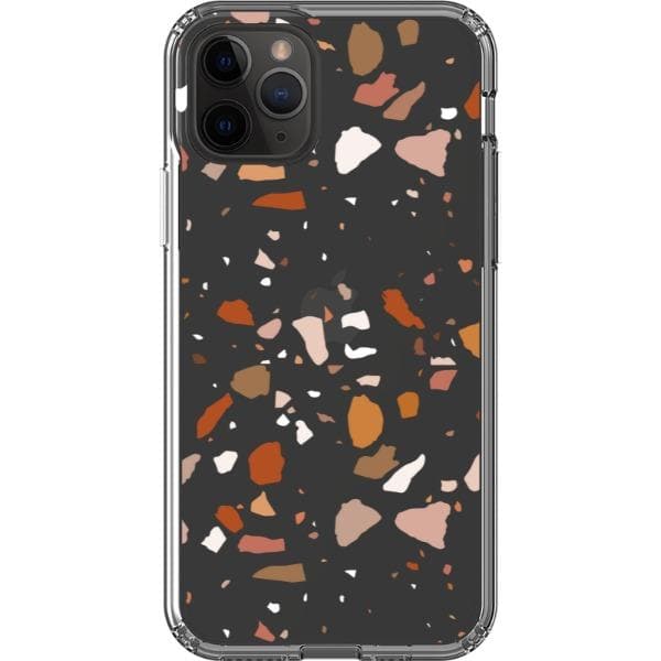 Rose Terracotta Terrazzo Clear Phone Case