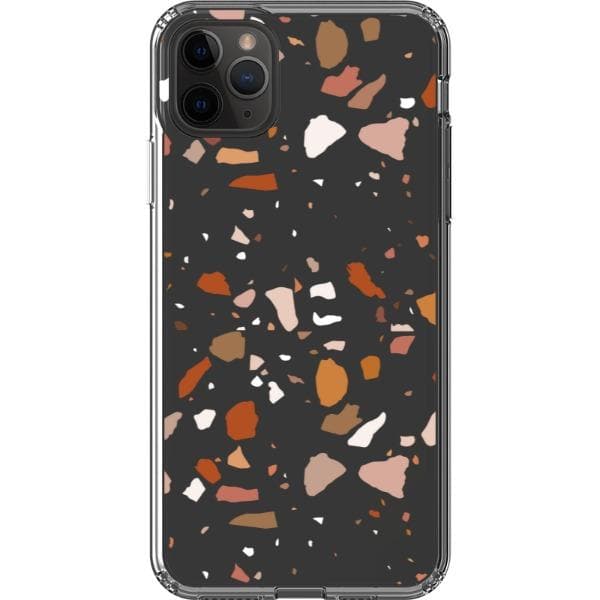 Rose Terracotta Terrazzo Clear Phone Case