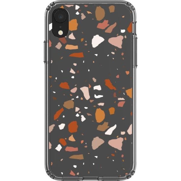 Rose Terracotta Terrazzo Clear Phone Case