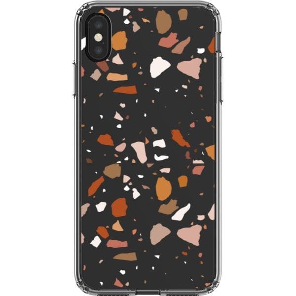 Rose Terracotta Terrazzo Clear Phone Case