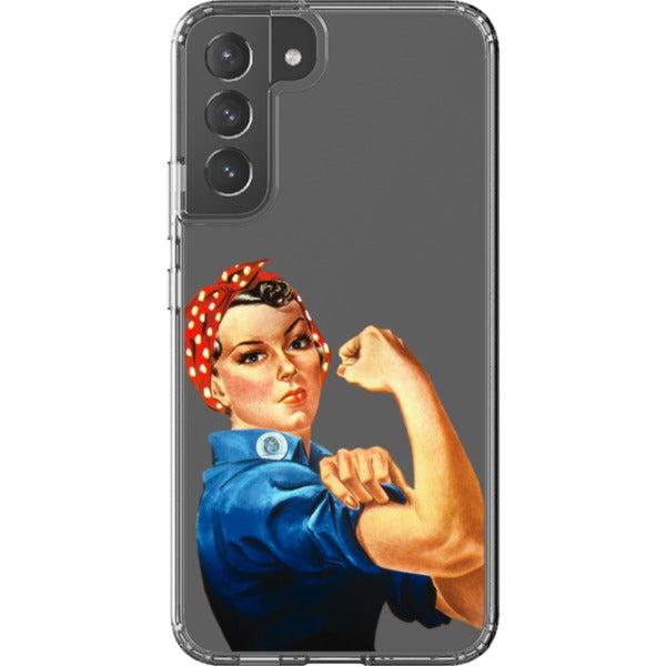 Rosie The Riveter Clear Phone Case