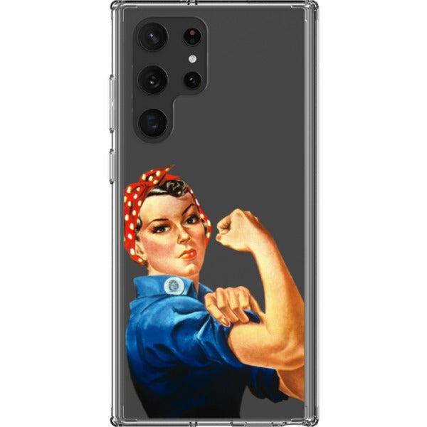 Rosie The Riveter Clear Phone Case