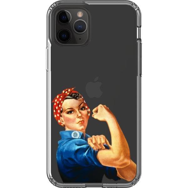 Rosie The Riveter Clear Phone Case