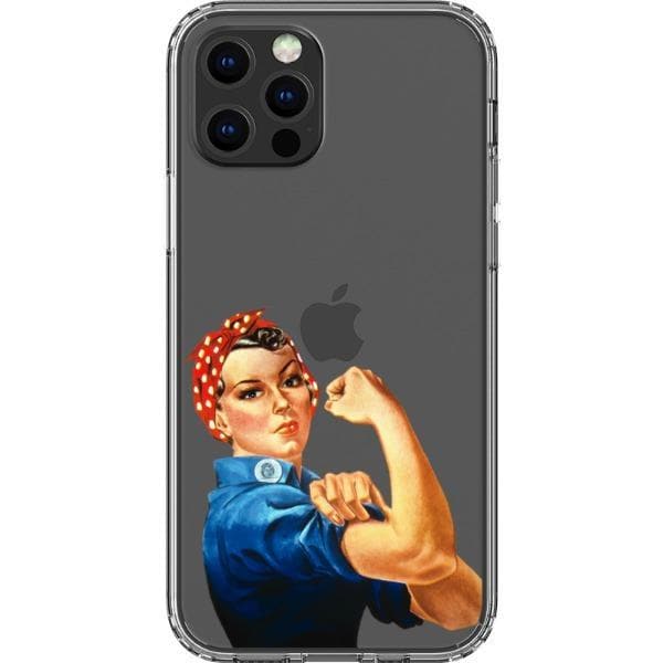 Rosie The Riveter Clear Phone Case