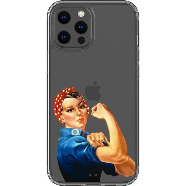 Rosie The Riveter Clear Phone Case