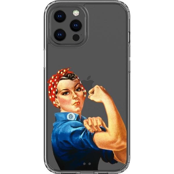 Rosie The Riveter Clear Phone Case