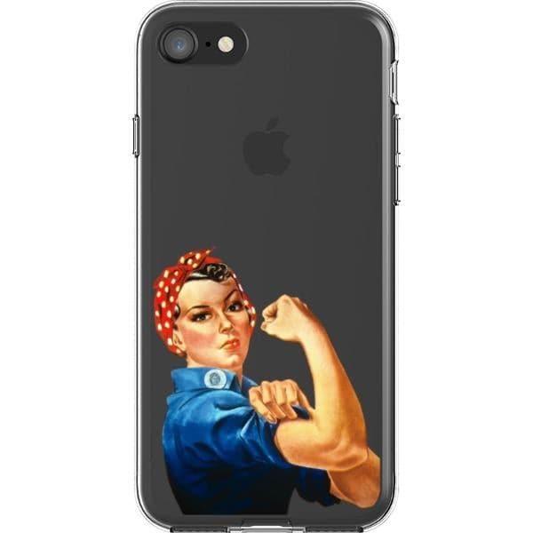 Rosie The Riveter Clear Phone Case