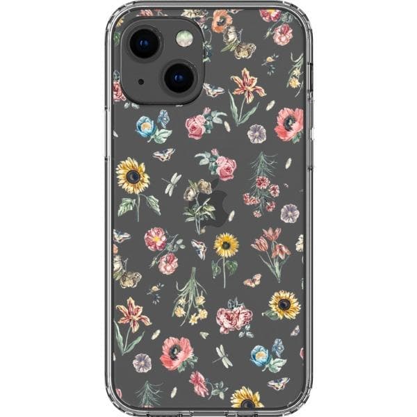 Vintage Botanical Clear Phone Case