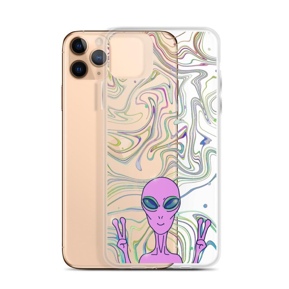 Alien Marble Clear Phone Case