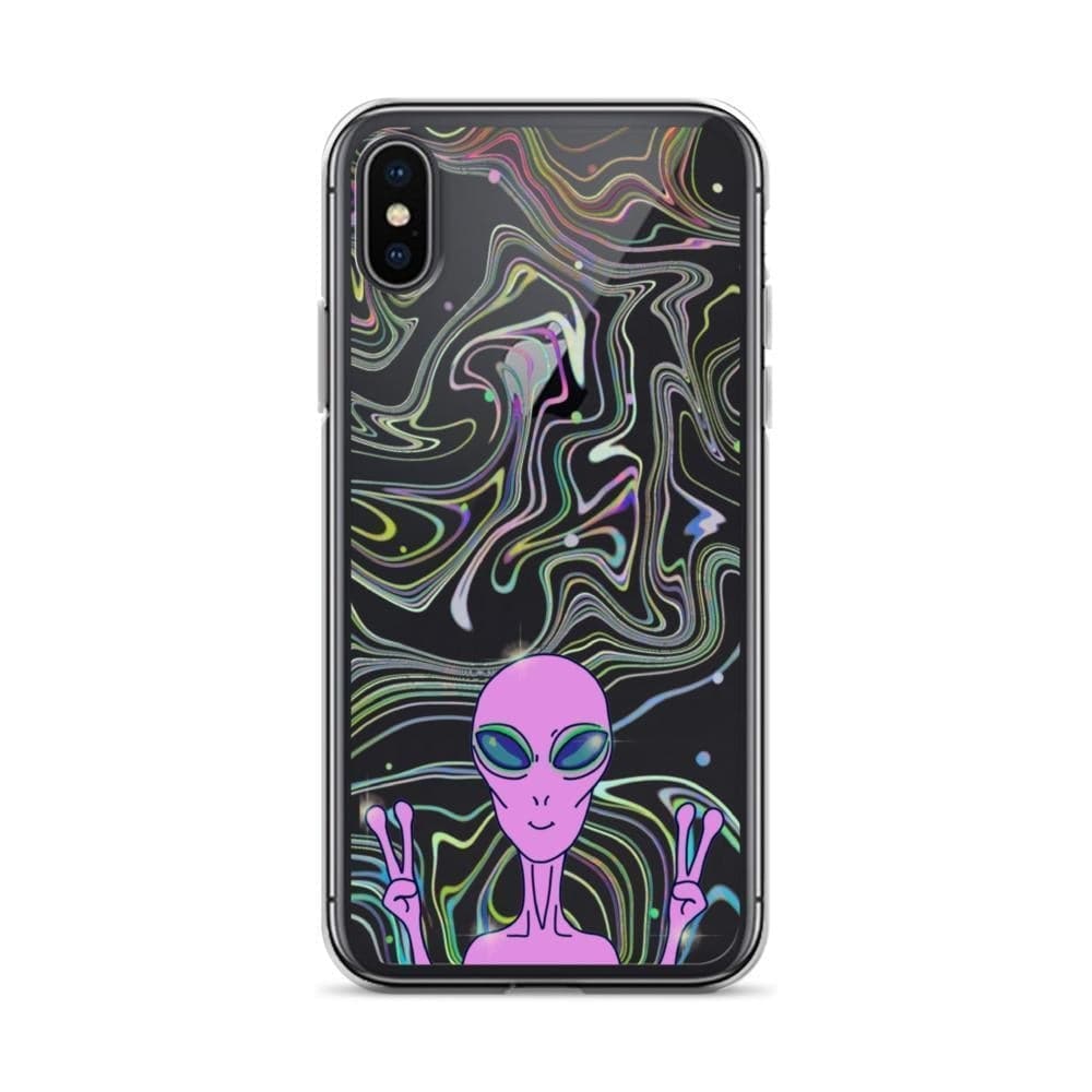 Alien Marble Clear Phone Case