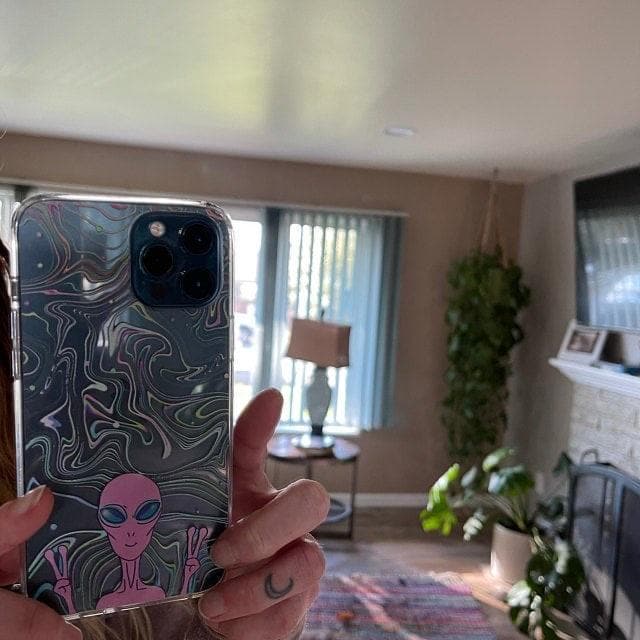 Alien Marble Clear Phone Case