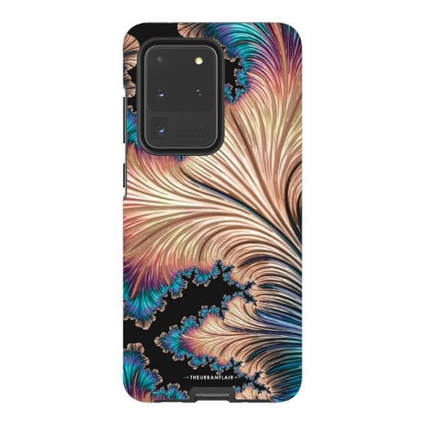 Black Fractal Tough Phone Case