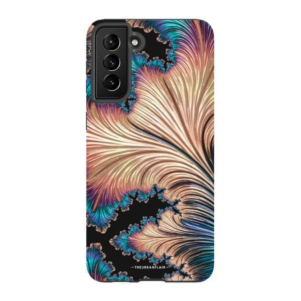 Black Fractal Tough Phone Case