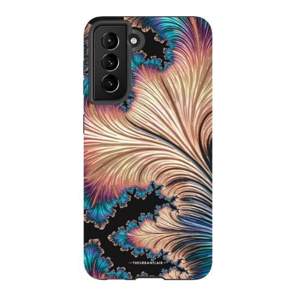 Black Fractal Tough Phone Case