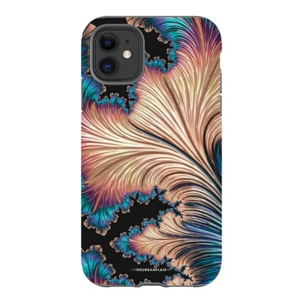 Black Fractal Tough Phone Case