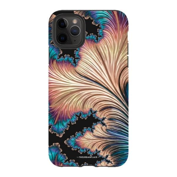 Black Fractal Tough Phone Case