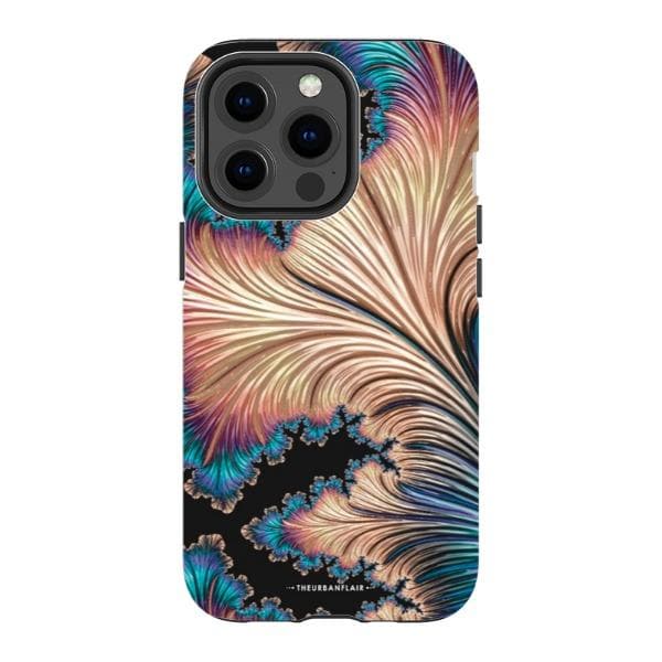 Black Fractal Tough Phone Case