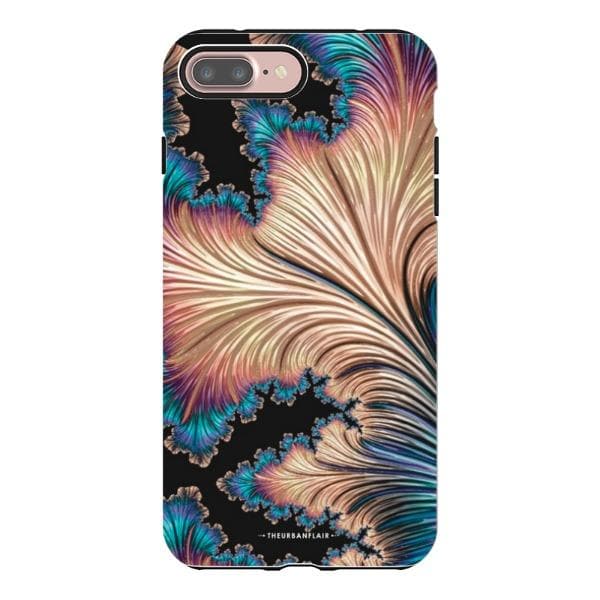 Black Fractal Tough Phone Case