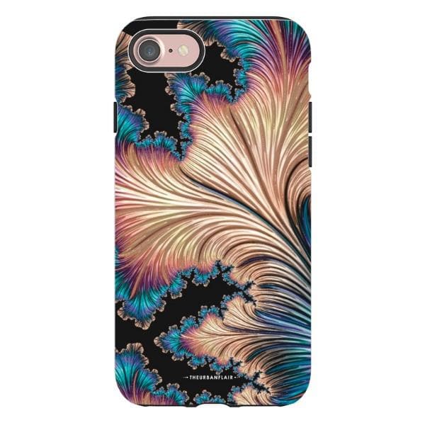 Black Fractal Tough Phone Case