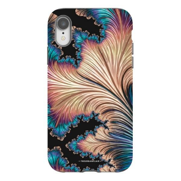 Black Fractal Tough Phone Case