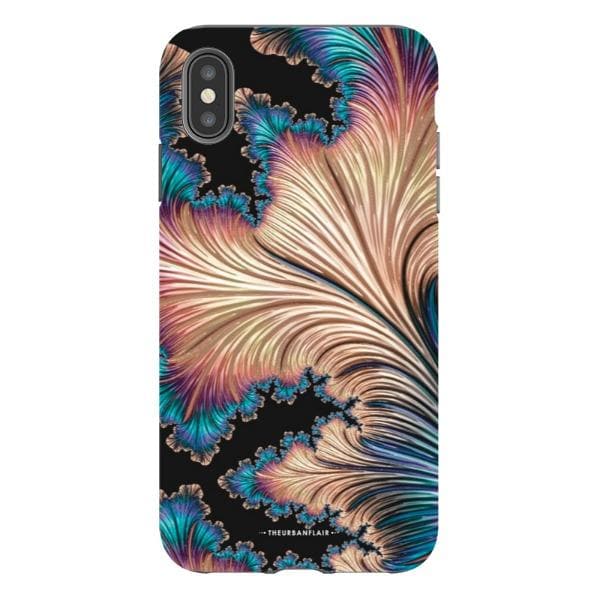 Black Fractal Tough Phone Case