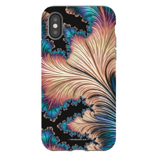 Black Fractal Tough Phone Case