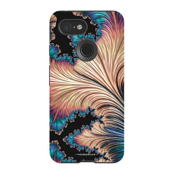 Black Fractal Tough Phone Case