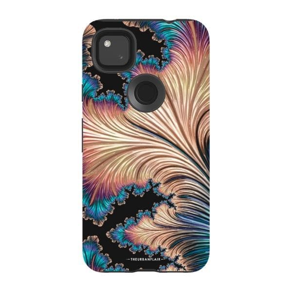 Black Fractal Tough Phone Case