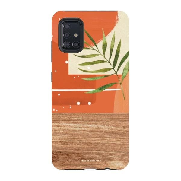 Burnt Boho Abstract Wood Print Tough Phone Case