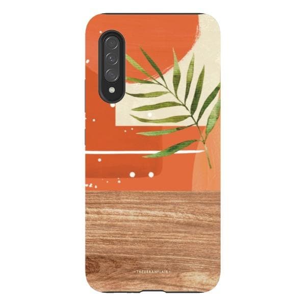 Burnt Boho Abstract Wood Print Tough Phone Case