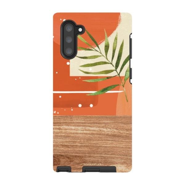 Burnt Boho Abstract Wood Print Tough Phone Case