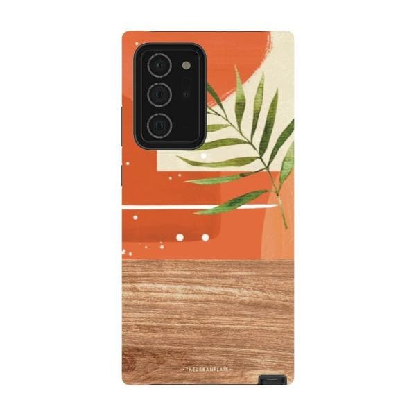 Burnt Boho Abstract Wood Print Tough Phone Case