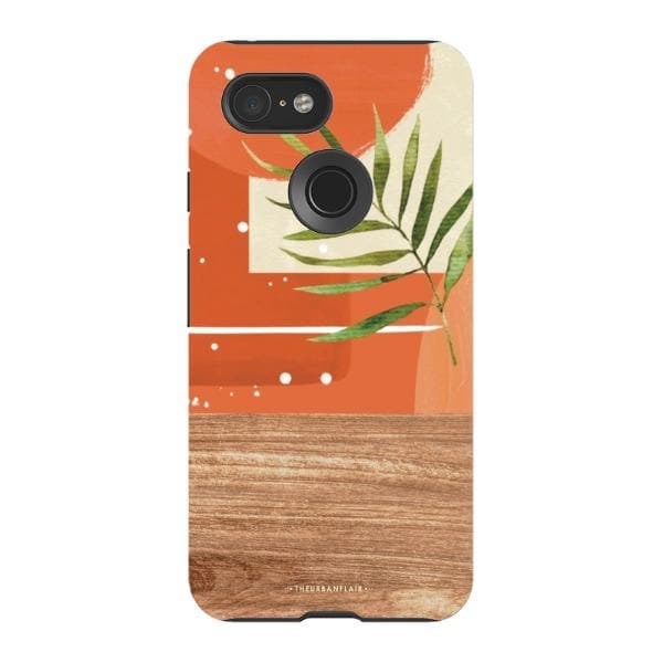 Burnt Boho Abstract Wood Print Tough Phone Case