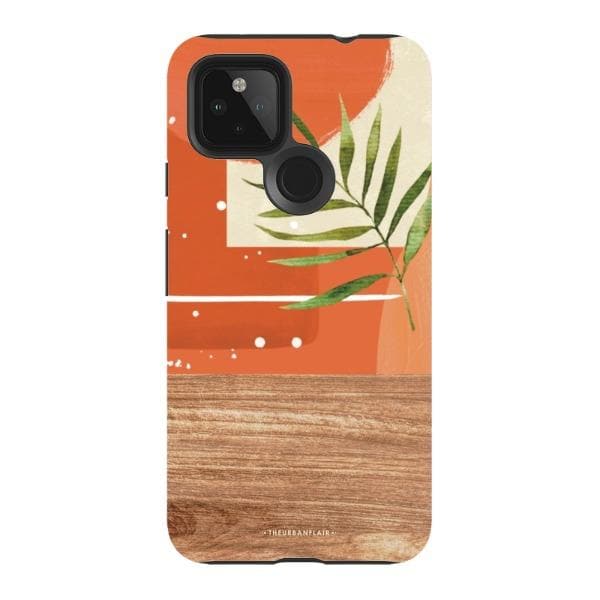 Burnt Boho Abstract Wood Print Tough Phone Case