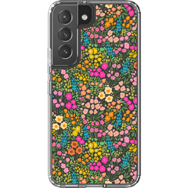 Colorful Flower Doodles Clear Phone Case