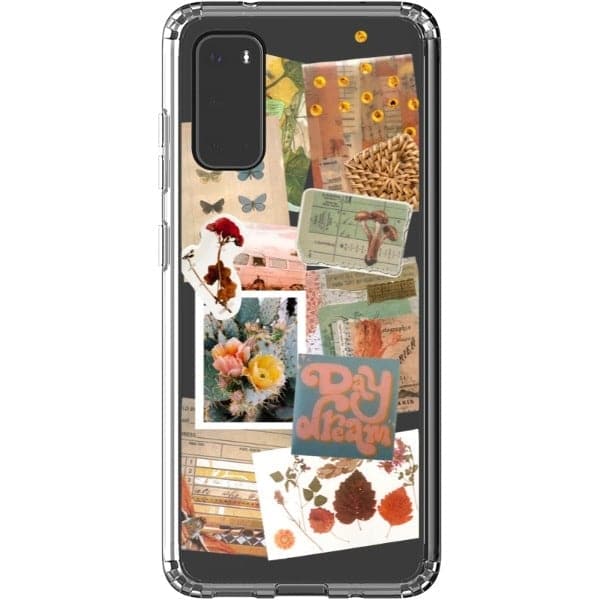 Day Dream Scraps Collage Clear Phone Case