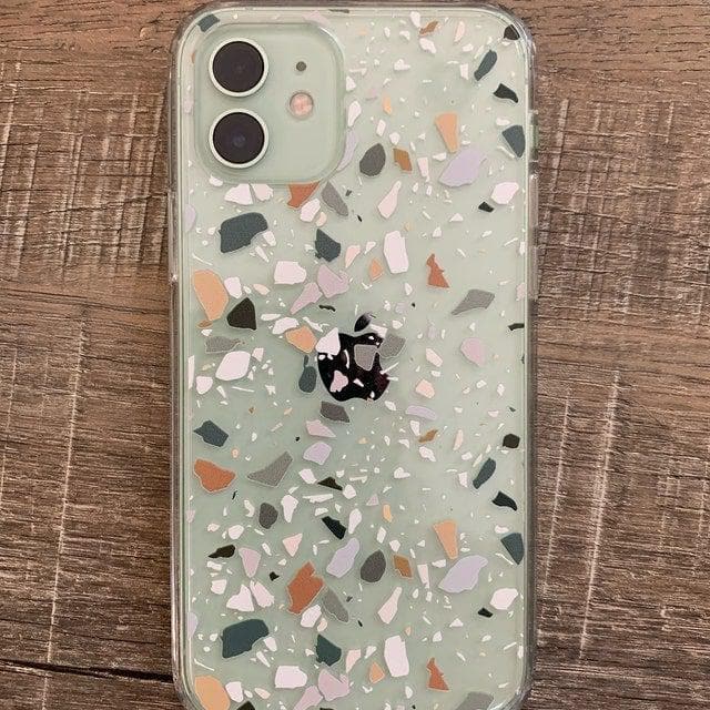 Earth Tone Terrazzo Clear Phone Case