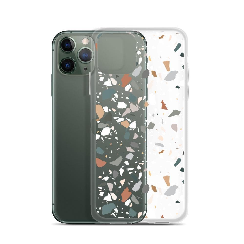 Earth Tone Terrazzo Clear Phone Case