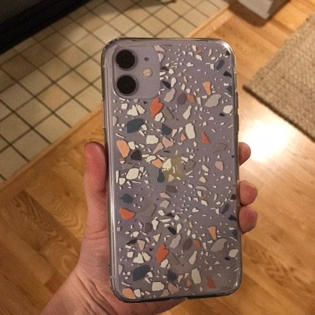 Earth Tone Terrazzo Clear Phone Case