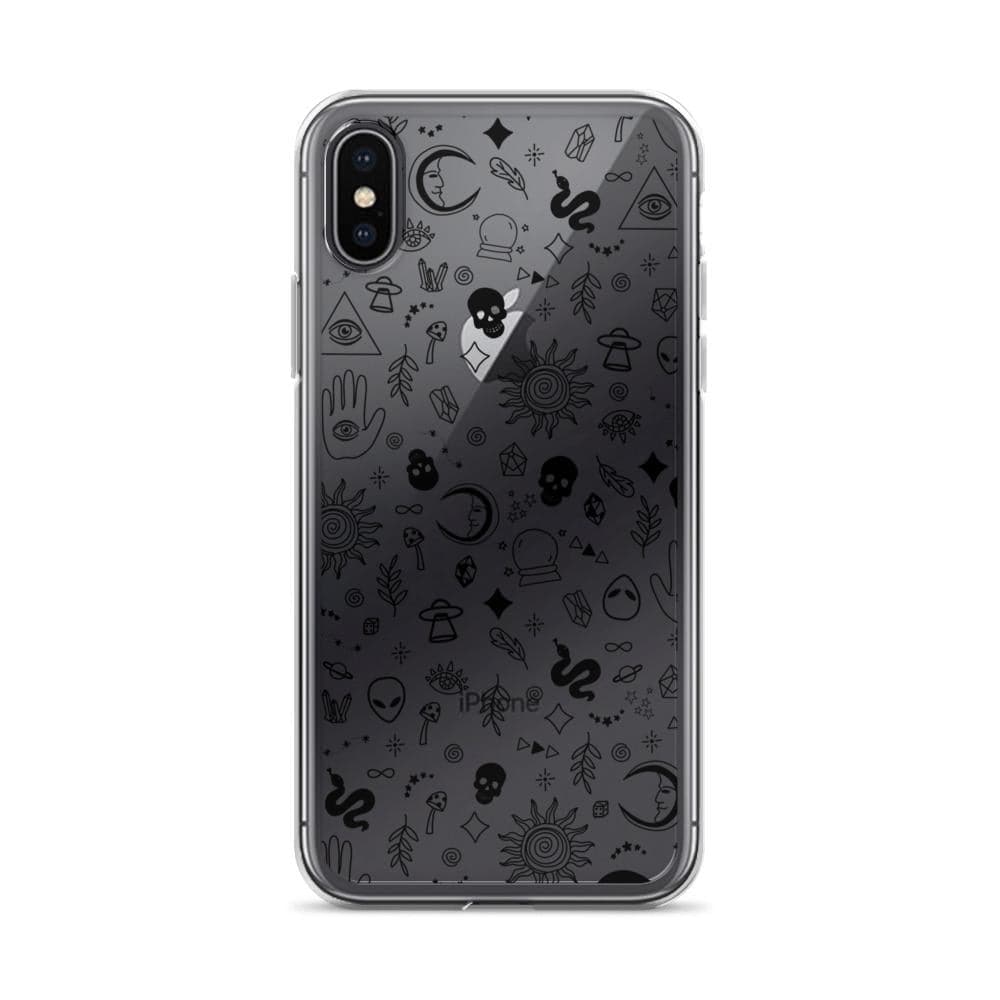 Esoteric Mystic Doodles Clear Phone Case