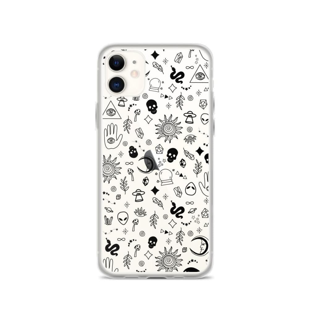 Esoteric Mystic Doodles Clear Phone Case