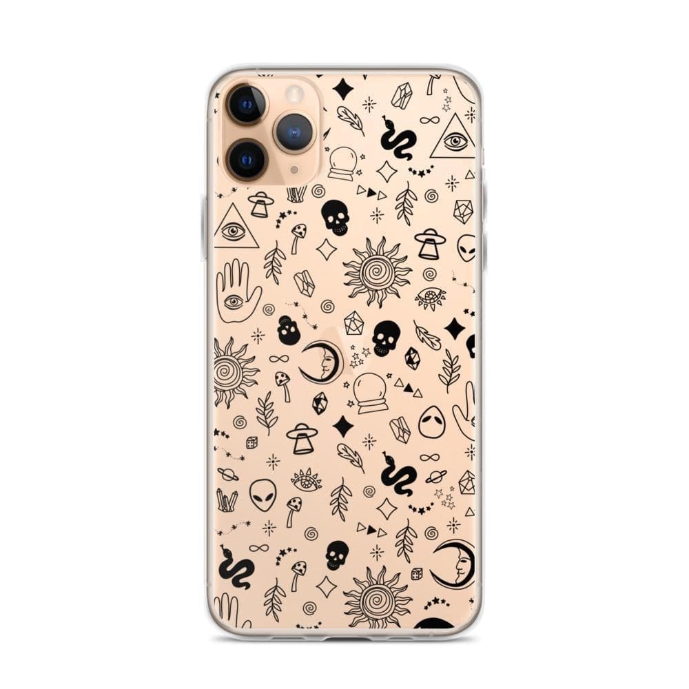 Esoteric Mystic Doodles Clear Phone Case