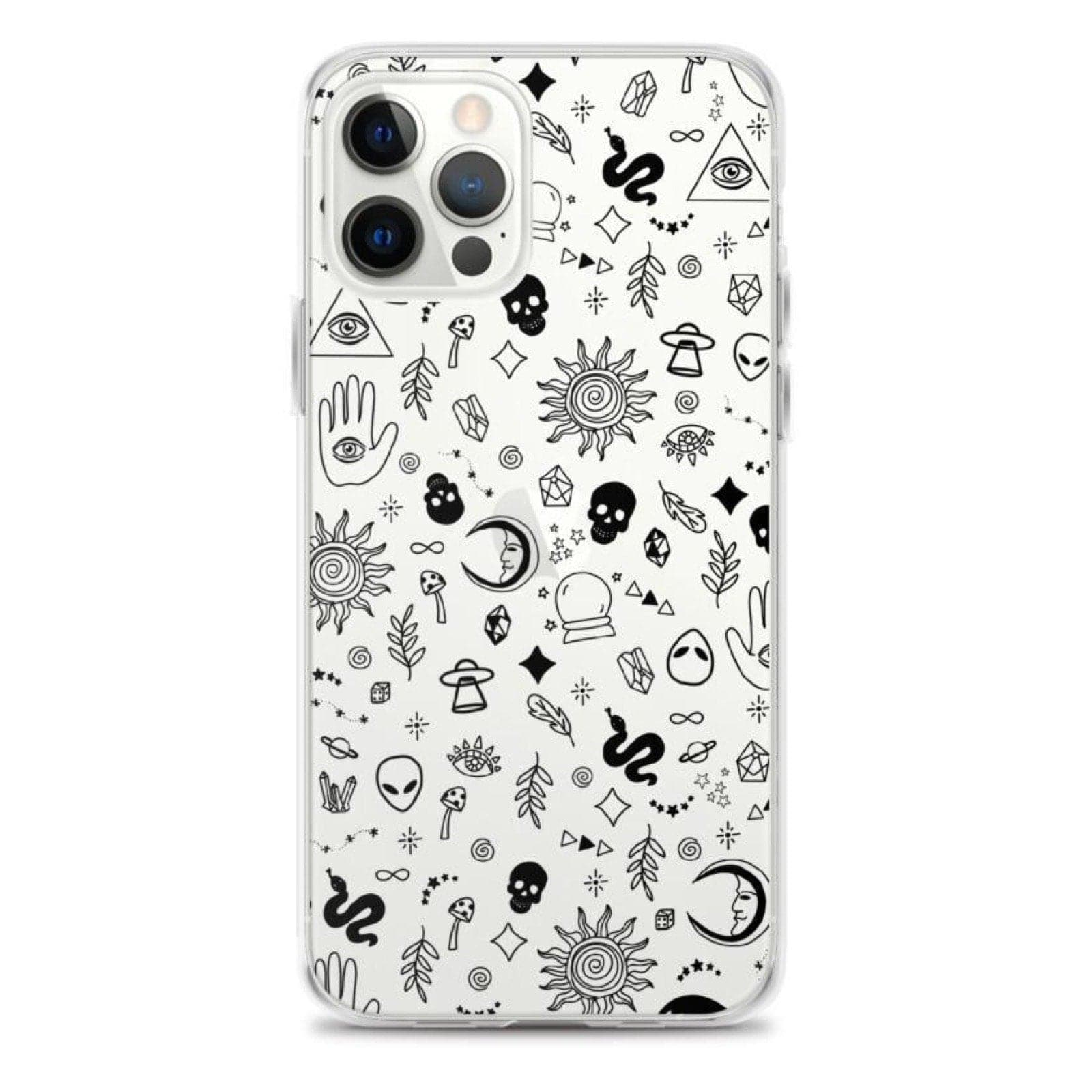 Esoteric Mystic Doodles Clear Phone Case