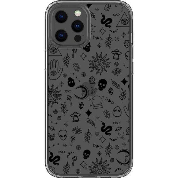 Esoteric Mystic Doodles Clear Phone Case