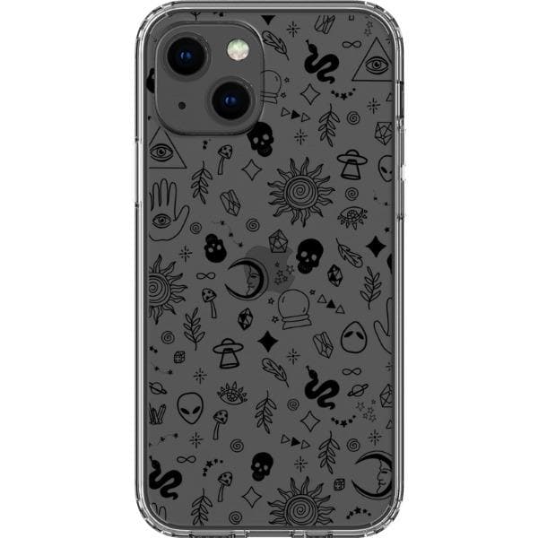 Esoteric Mystic Doodles Clear Phone Case