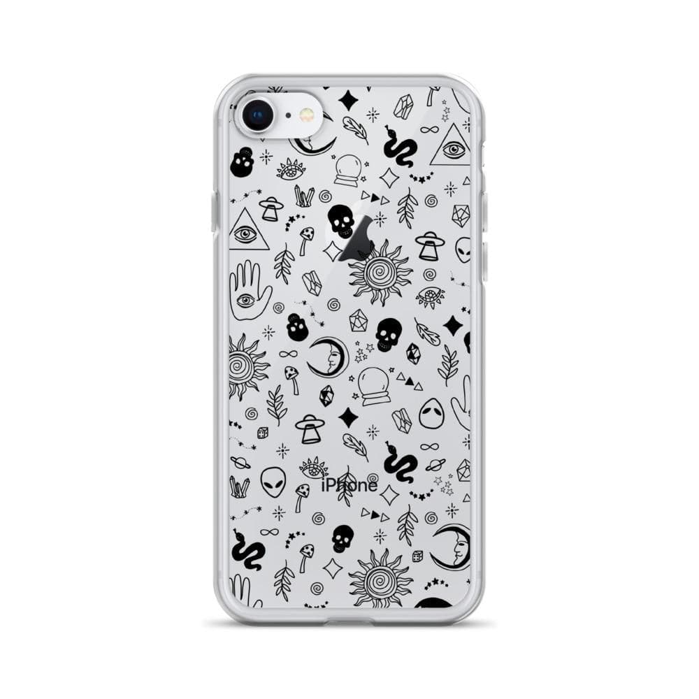 Esoteric Mystic Doodles Clear Phone Case