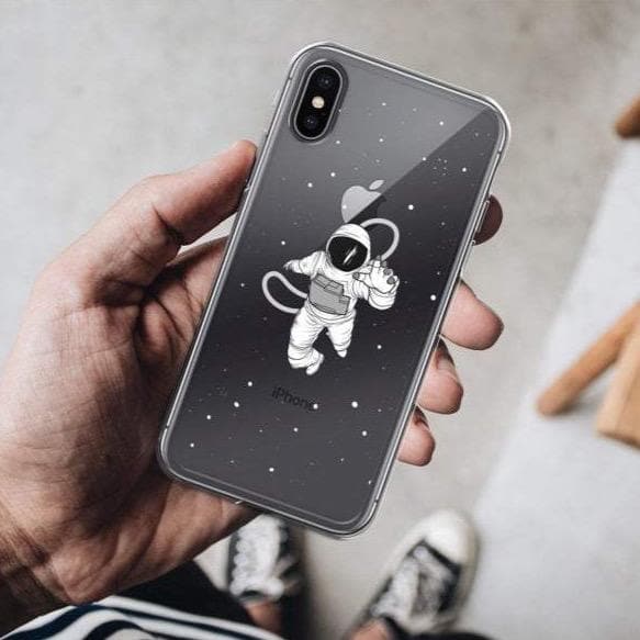 Floating Astronaut Clear Phone Case