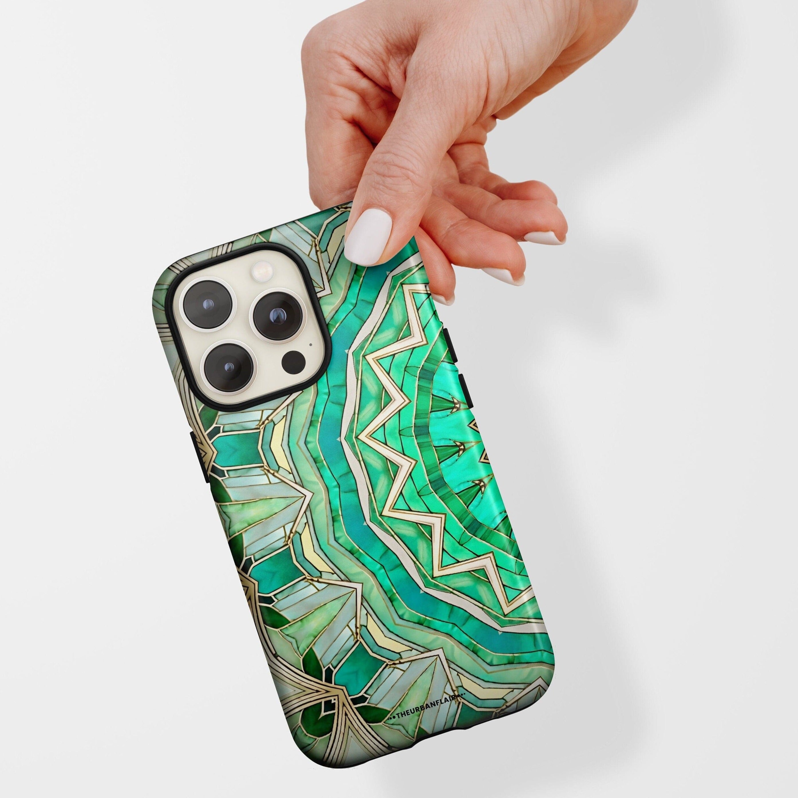 Green Boho Mandala Tough Phone Case